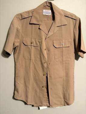 Creighton Military-Style Uniform Shirt & Pants – Khaki – Size Small (14–14½)